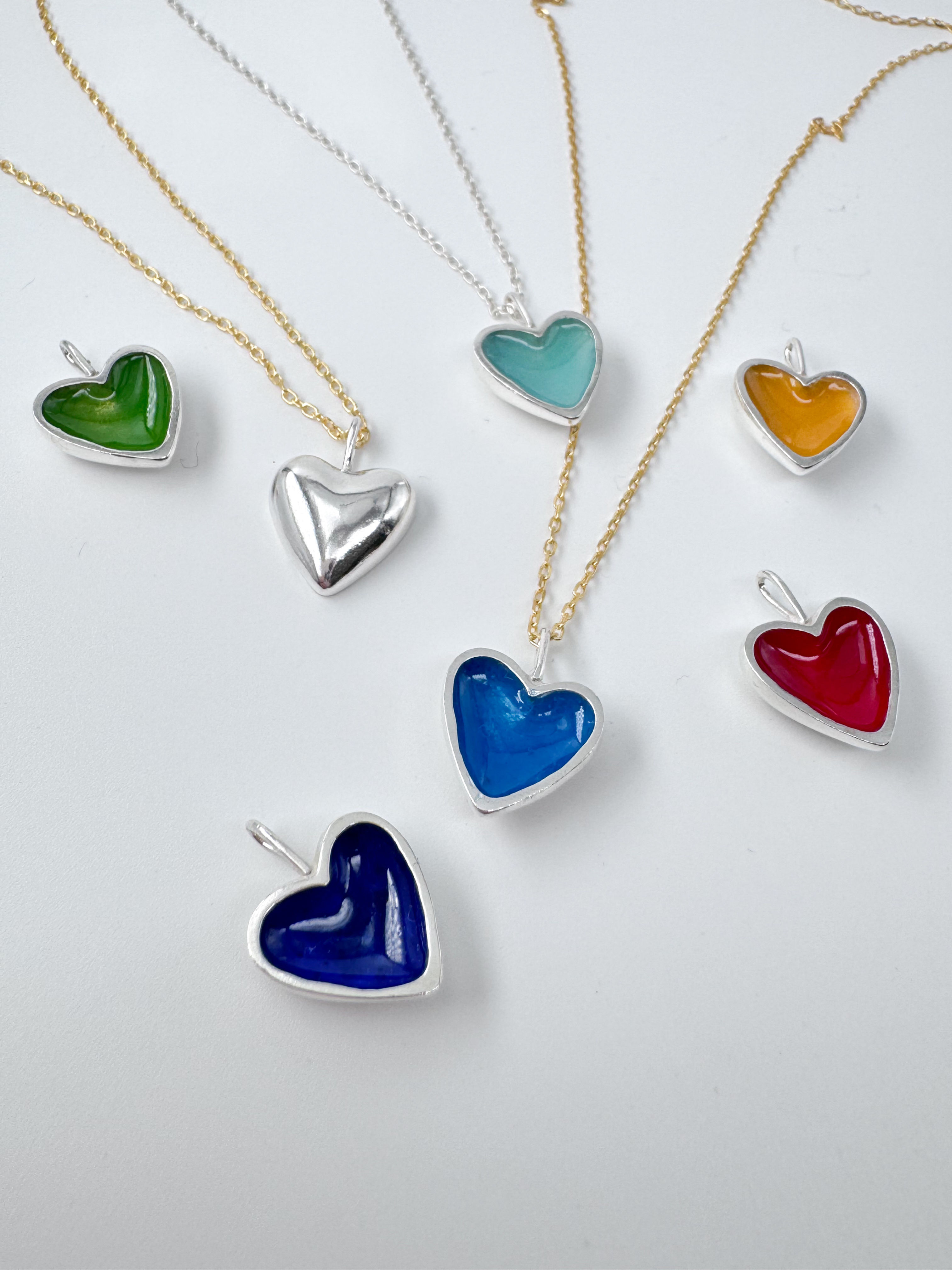 Çift Taraflı Kalp Kolye