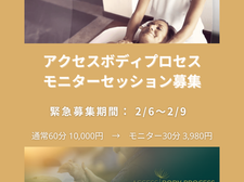 【2/6～9】アクセスボディプロセス 30分モニターセッション募集