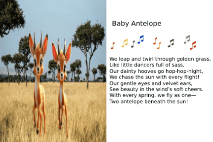 AI animated cards - Savanna baby animals