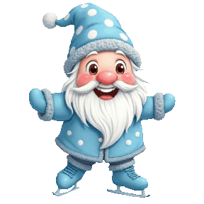 animatd gnome ice skating