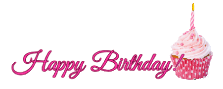 animated Word Art Happy Birthday sticker