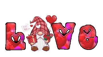 valentine's day love gnome