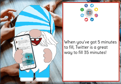 animated gnome social media card - Twitter