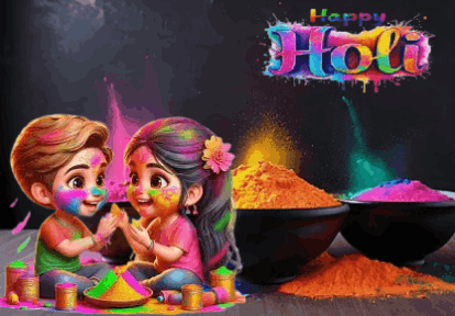 animated Happy Holi card