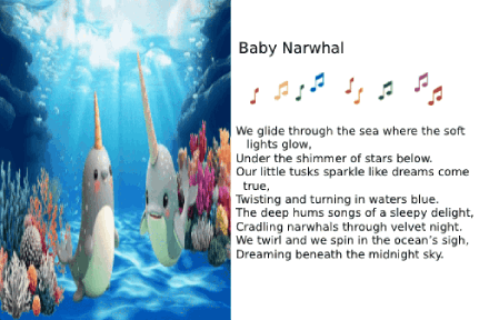 AI animated cards - ocean baby animals