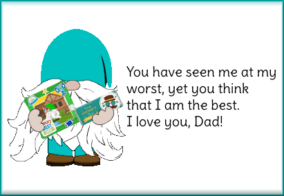animated Father's Day gnome card