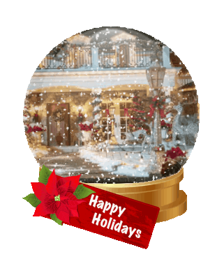 animated Christmas Globe sticker