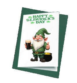 animated gnomes St. Patrick's Day card