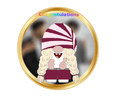 animated congratulations gnome sticker