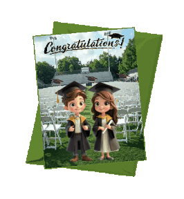 animated graduation card  - college