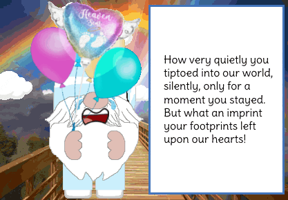 angel baby in heaven card
