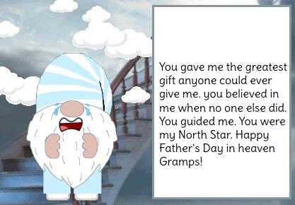 animated father's day in heaven Grandfathercard