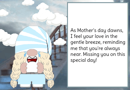 animated mother's day in heaven Mom card