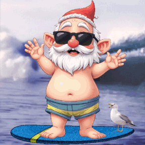 animated gnome surfing