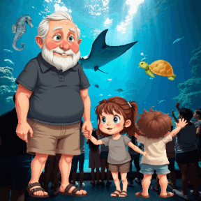animated senior acquarium exhibit