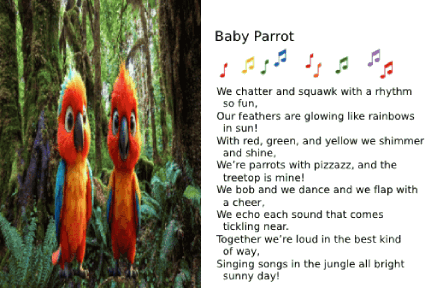 AI animated cards - rainforest pals