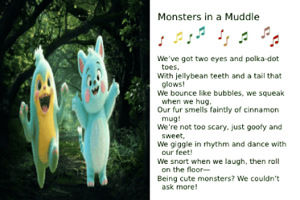 AI animated cards - cute monsters