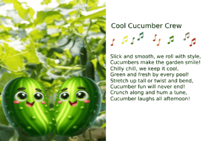 AI animated cards - fruits & veggies