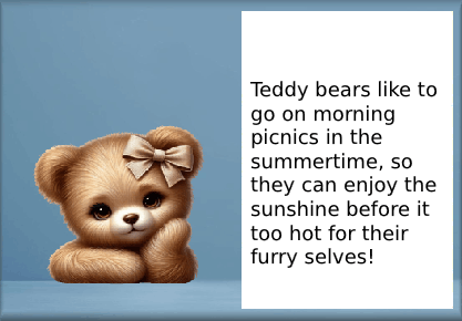 animated teddy bear card
