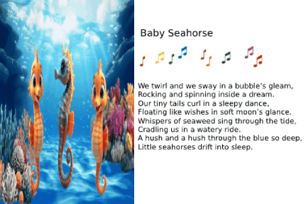AI animated cards - ocean baby animals