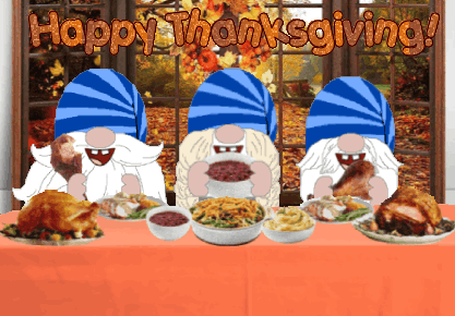 animated gnome thanksgiving card