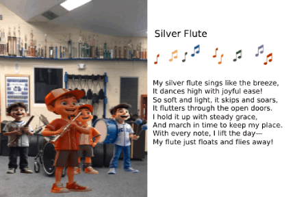 AI animated cards - high school band