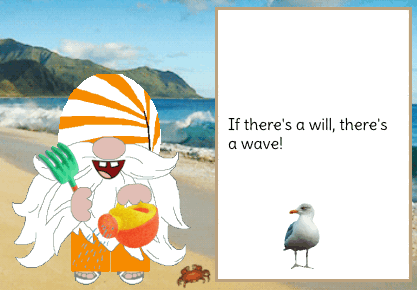 gnome at the beach