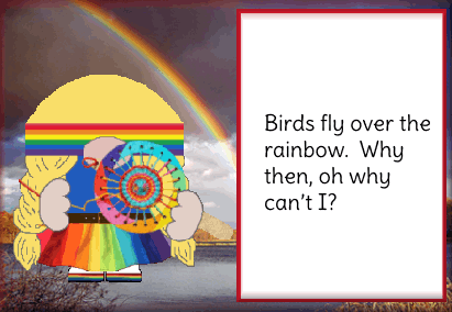 animated Rainbow Gnome card