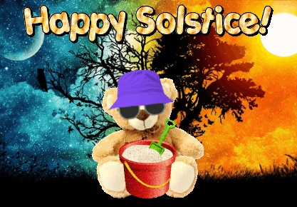 animated teddy bear Solstice card