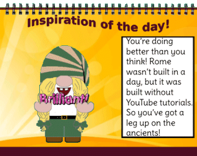 animated gnome inspiration of the day card
