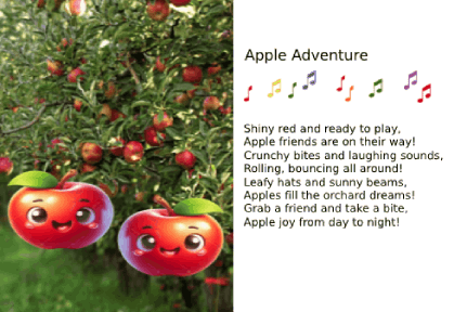 AI animated cards - fruits & veggies