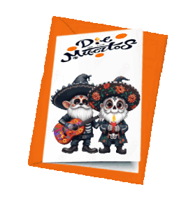 animated greeting card - day of the dead