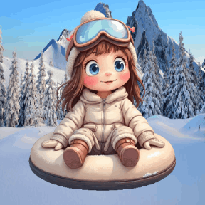AI boys & girls snow tubing