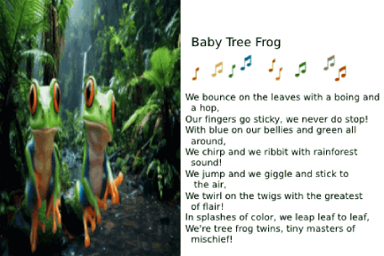 AI animated cards - rainforest pals