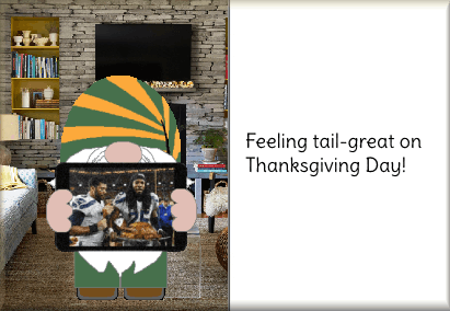 animated Thanksgiving gnome card