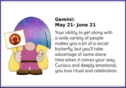 animated zodiac gnome