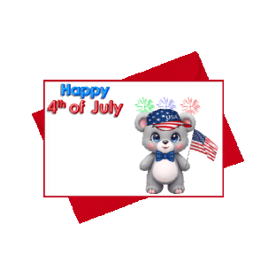animated greeting card - 4th of july