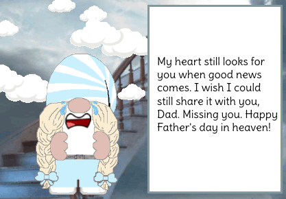 animated father's day in heaven Dadcard