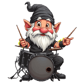 animated gnome rockstar
