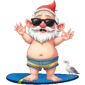animated gnome surfing