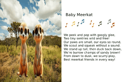 AI animated cards - Savanna baby animals