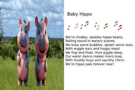 AI animated cards - Savanna baby animals