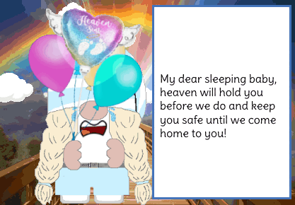 angel baby in heaven card