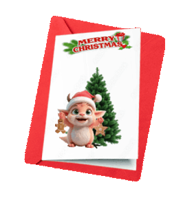 animated cute monsters decorating the Christmas tree
