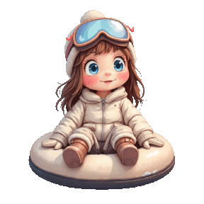 AI boys & girls snow tubing