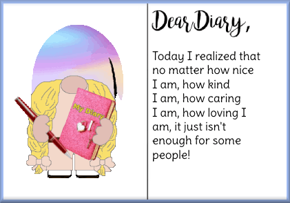animated dear diary gnome card