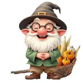 AI Generated Sticker - pilgrim gnowe Thanksgiving