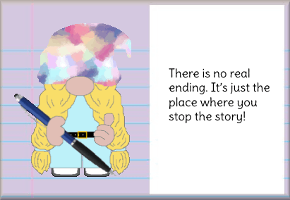 animated writing gnome card