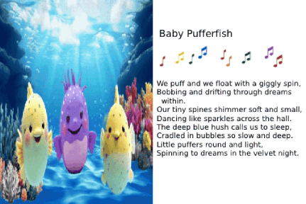 AI animated cards - ocean baby animals