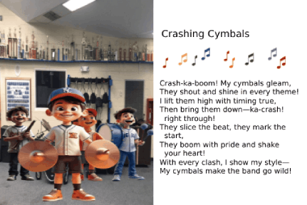 AI animated cards - high school band